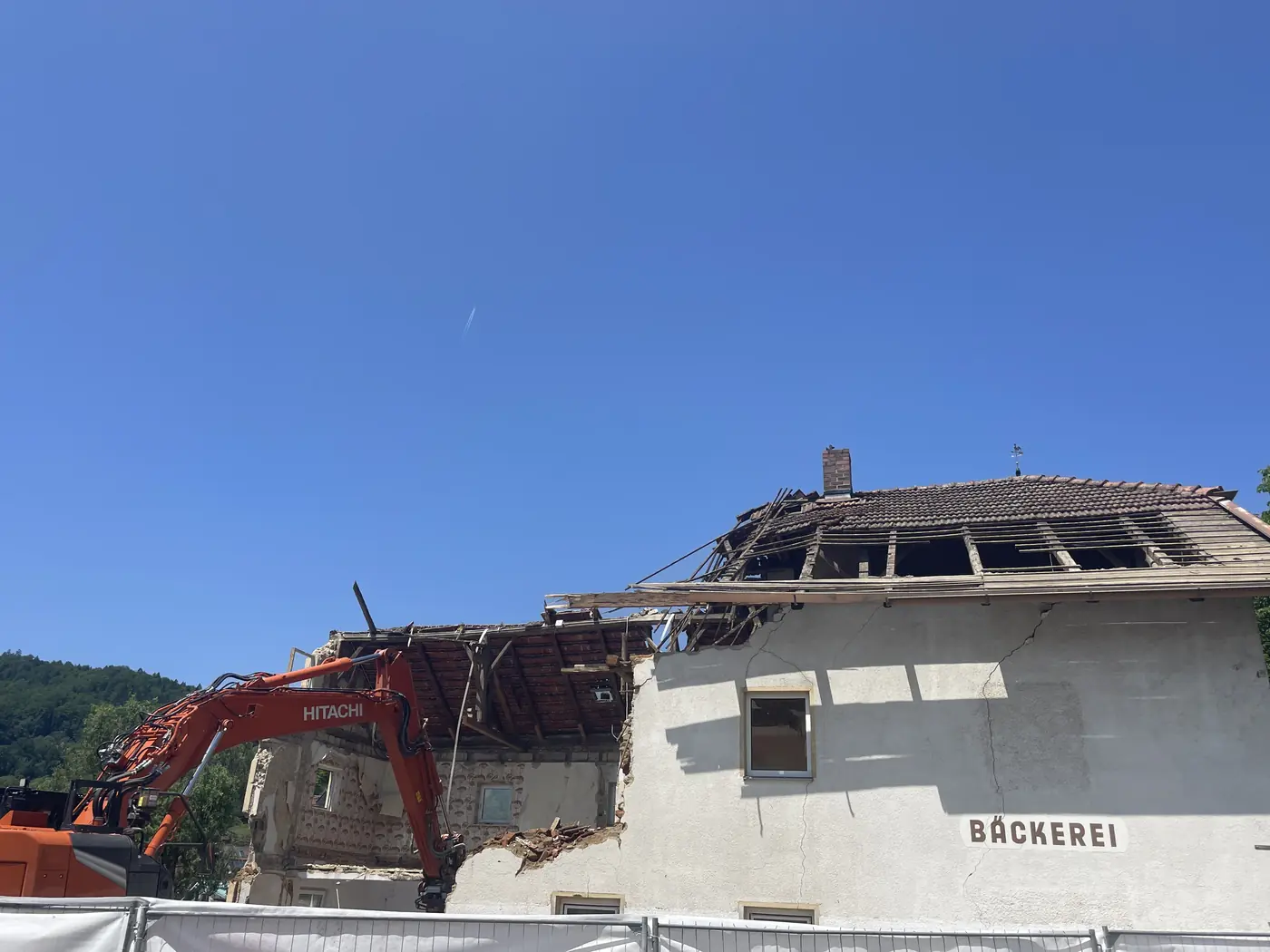 Fassadenansicht des Hausrueckbaus der ehemaligen Baeckerei in Ringelai